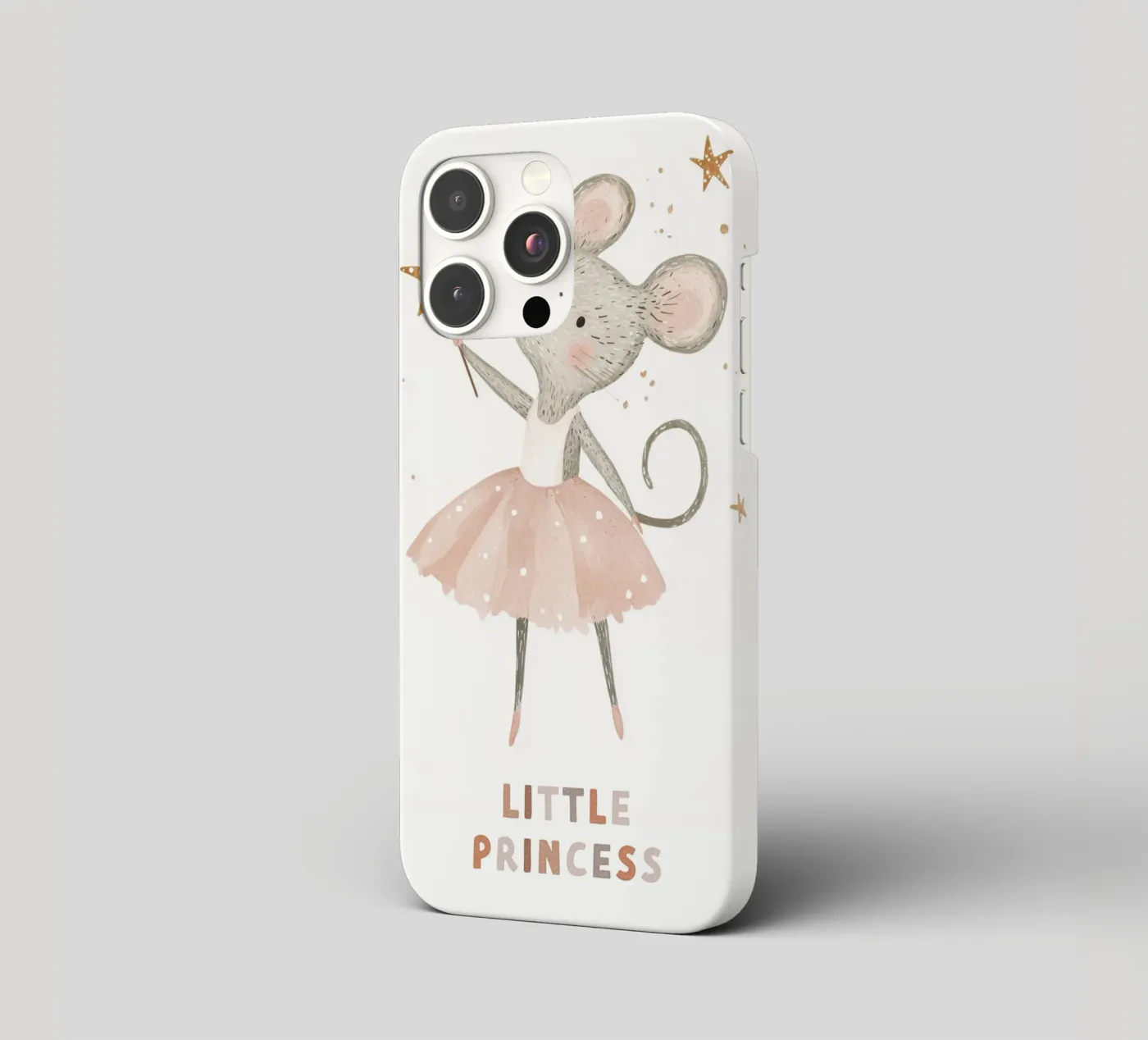 Poster della piccola principessa, stampa della ballerina del topo per la stanza dei bambini cover iphone da Little Lola