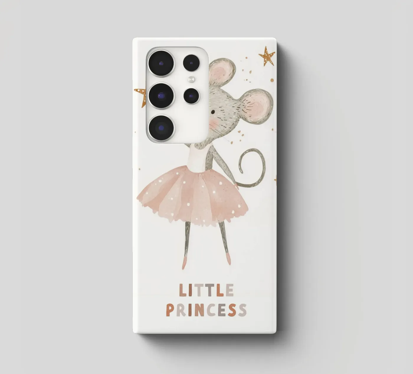 Poster della piccola principessa, stampa della ballerina del topo per la stanza dei bambini cover samsung da Little Lola