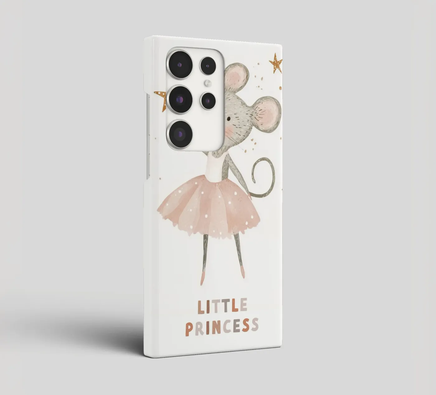 Poster della piccola principessa, stampa della ballerina del topo per la stanza dei bambini cover samsung da Little Lola