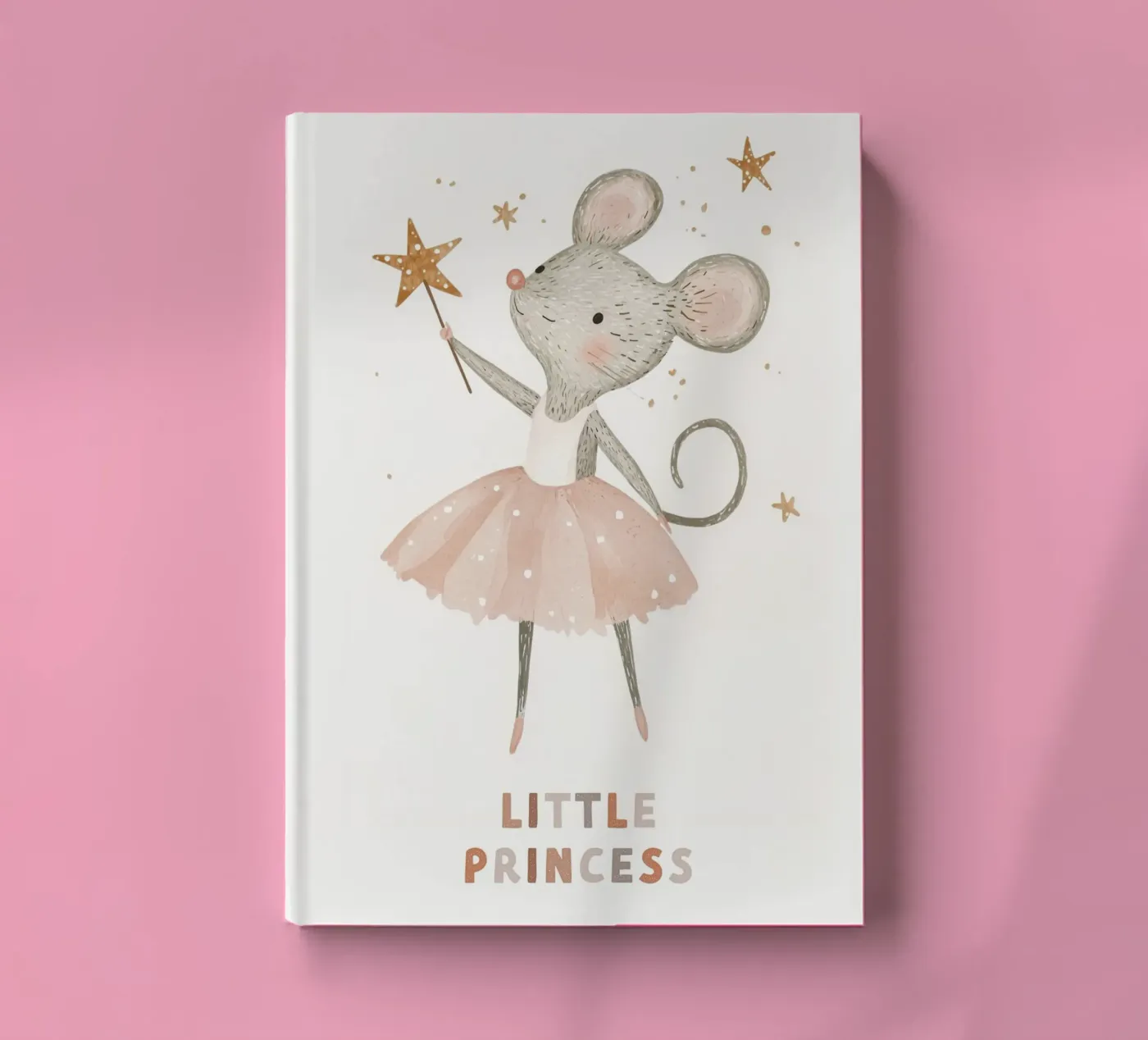 Poster della piccola principessa, stampa della ballerina del topo per la stanza dei bambini quaderno da Little Lola