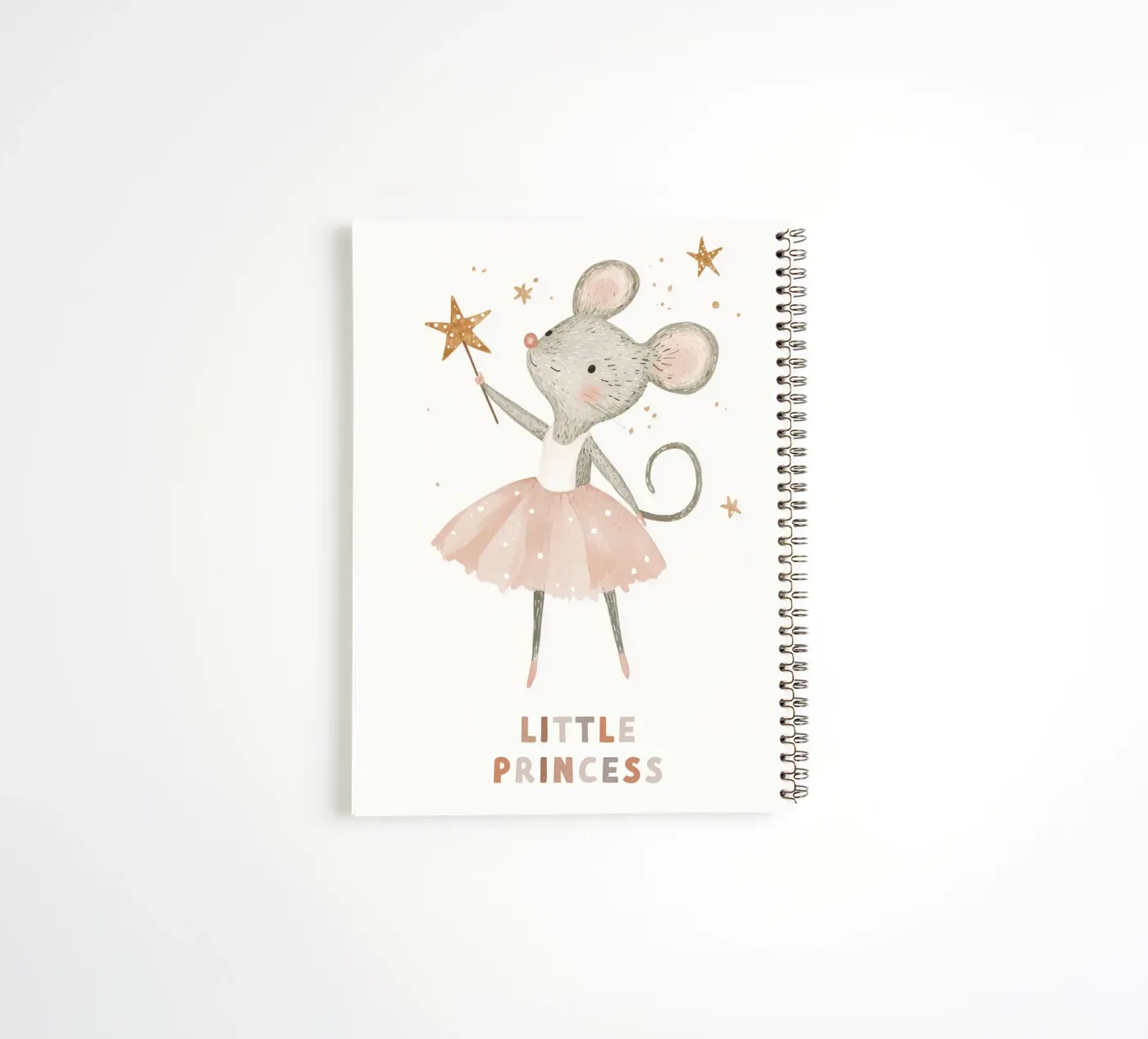 Poster della piccola principessa, stampa della ballerina del topo per la stanza dei bambini diario ad anelli da Little Lola