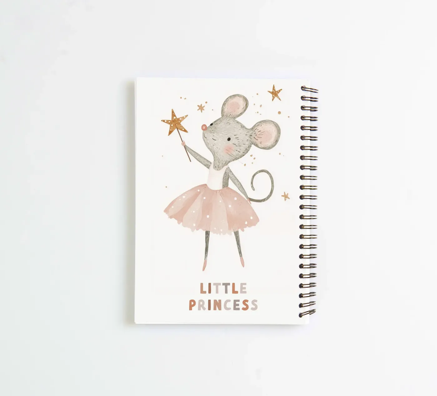 Poster della piccola principessa, stampa della ballerina del topo per la stanza dei bambini diario ad anelli da Little Lola
