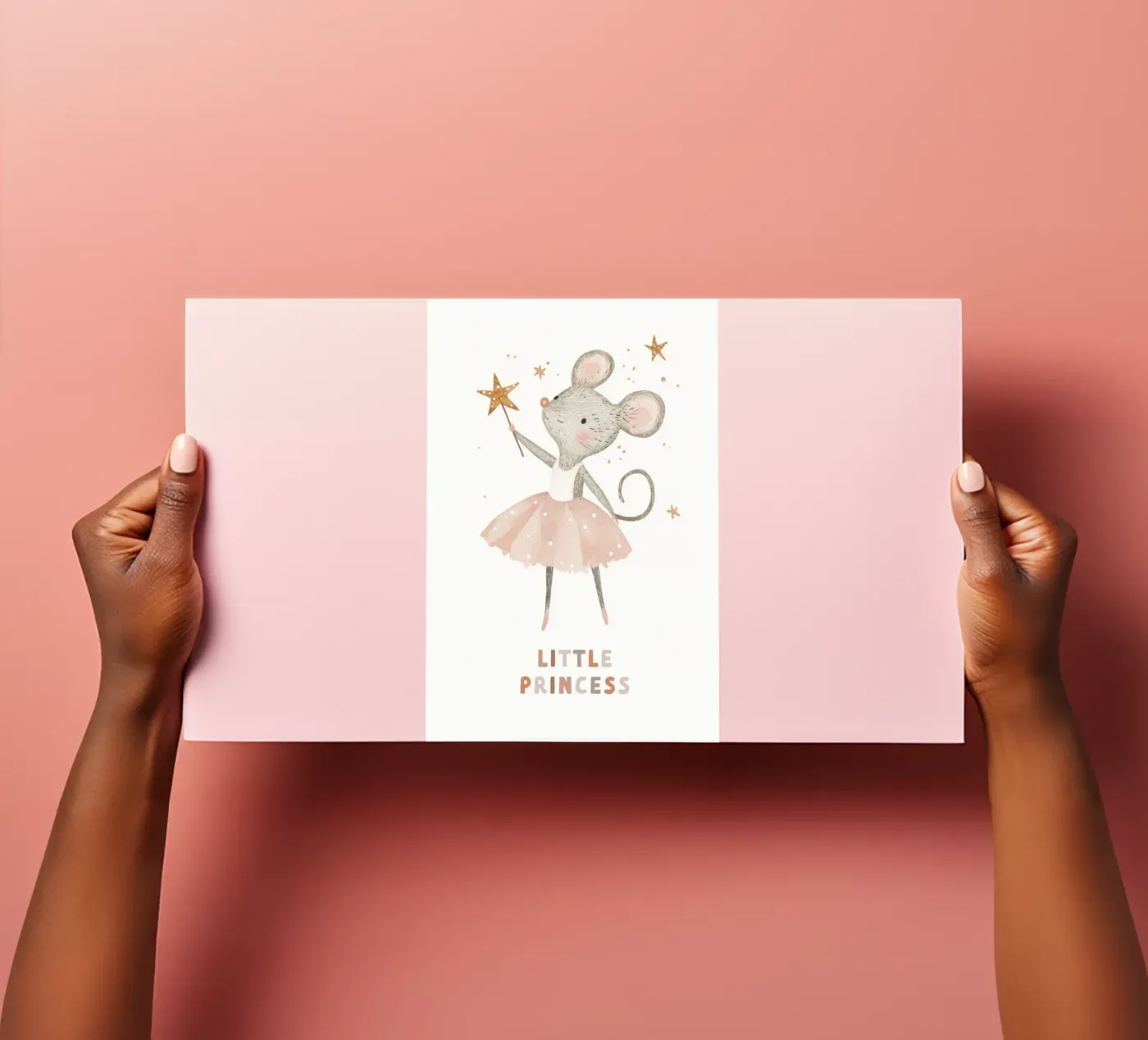 Poster della piccola principessa, stampa della ballerina del topo per la stanza dei bambini foglio adesivo da Little Lola