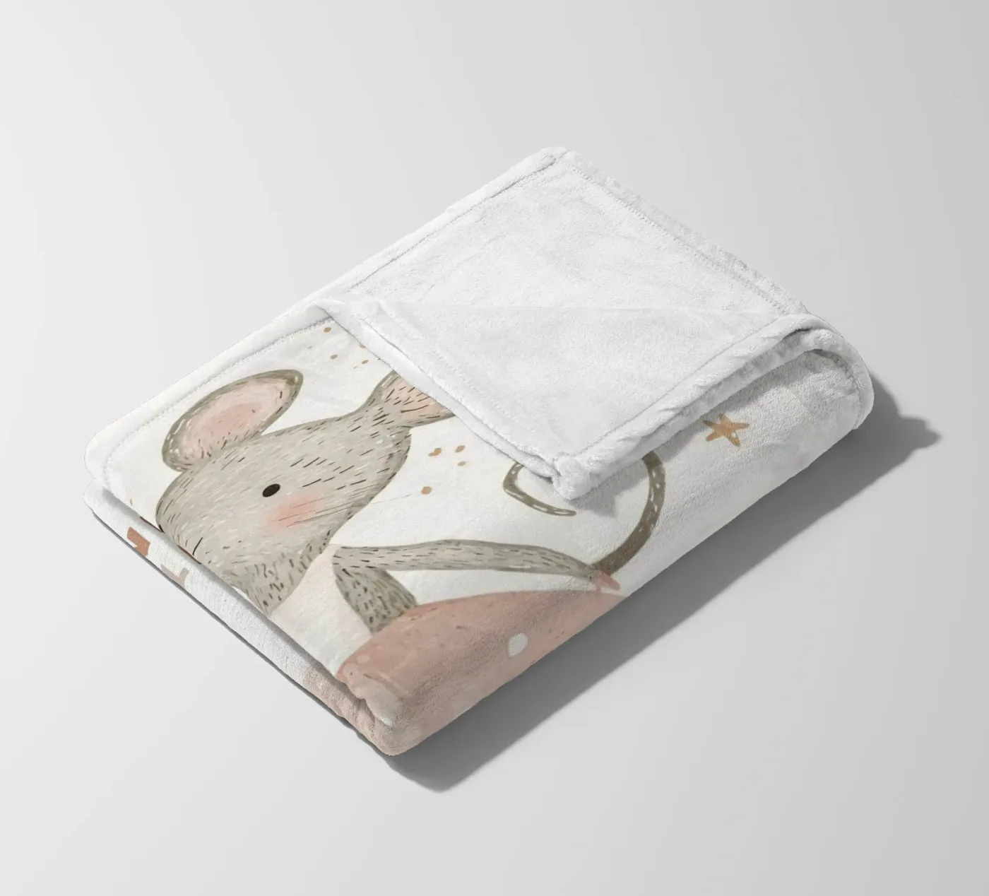 Poster della piccola principessa, stampa della ballerina del topo per la stanza dei bambini coperta in pile da Little Lola