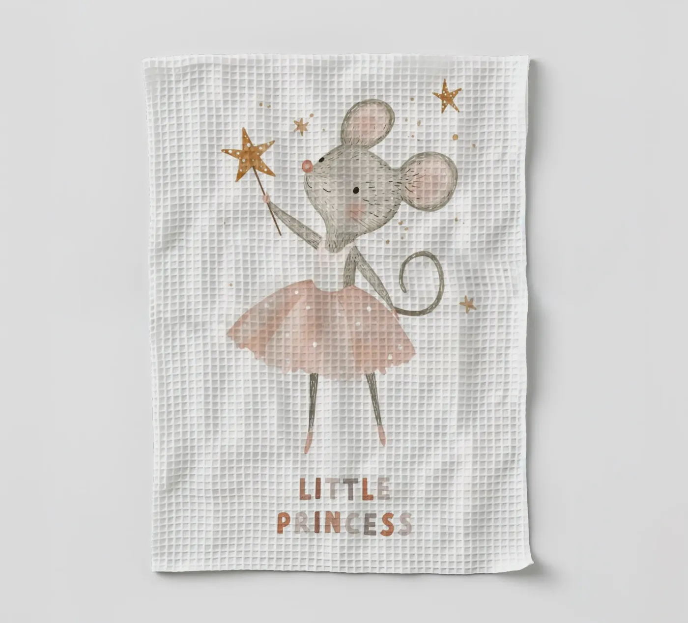Poster della piccola principessa, stampa della ballerina del topo per la stanza dei bambini canovaccio da cucina da Little Lola
