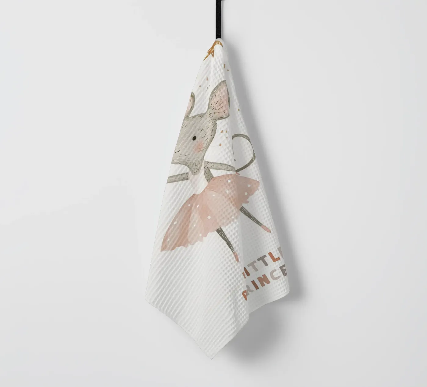 Poster della piccola principessa, stampa della ballerina del topo per la stanza dei bambini canovaccio da cucina da Little Lola