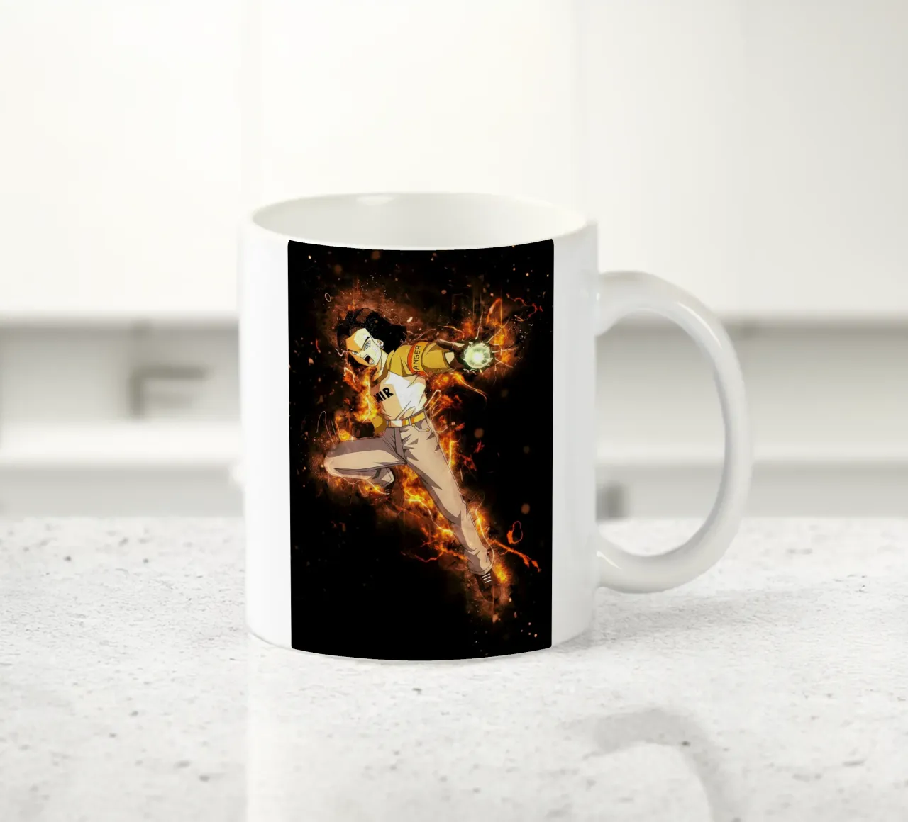 Android 17 tazza in ceramica da Neonartstudio