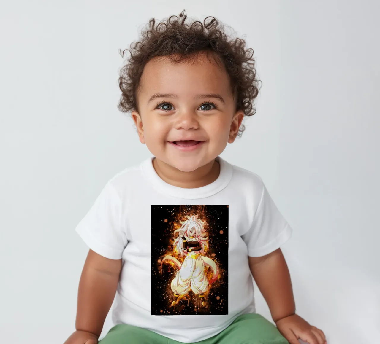 Android 21 baby t-shirt by Neonartstudio