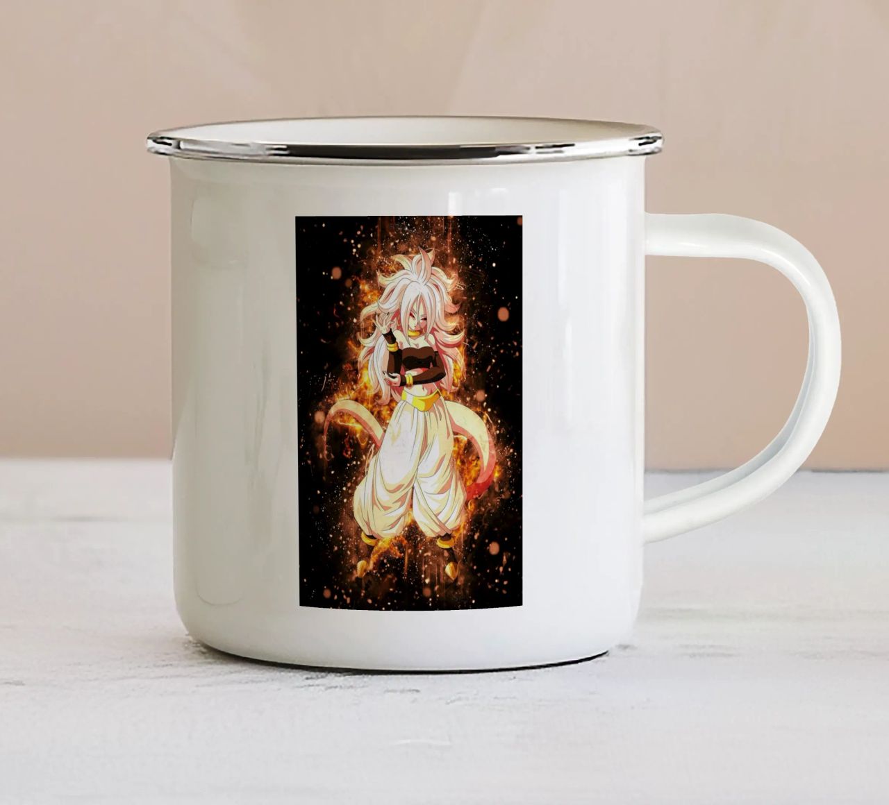 Android 21 tazza in smalto da Neonartstudio