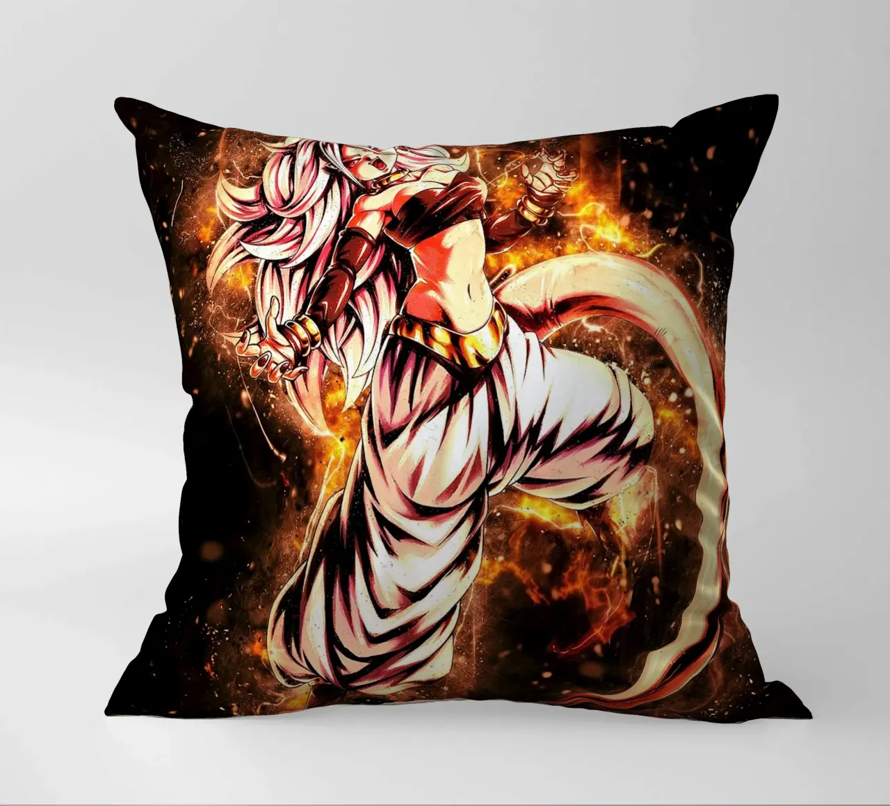 Android 21 decorative cushion by Neonartstudio