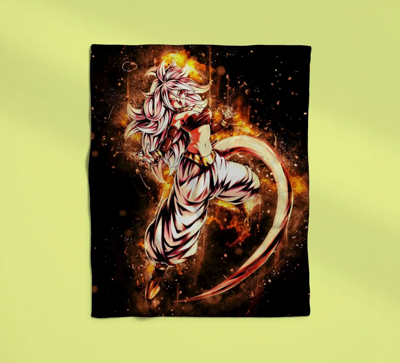 Android 21 manta de franela de Neonartstudio