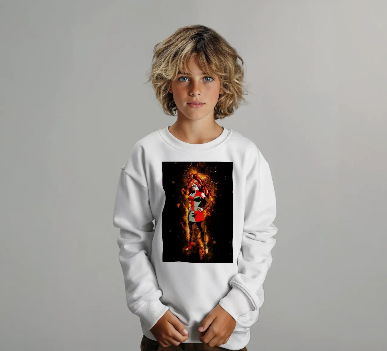 Androide 21 felpa bambino da Neonartstudio