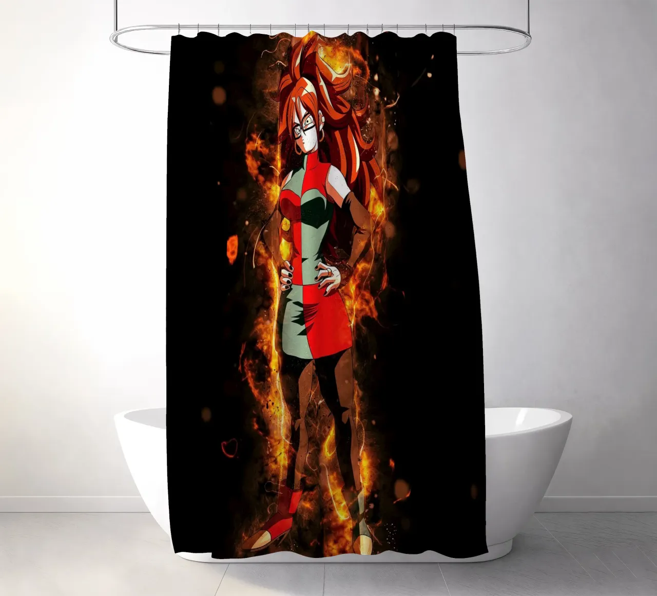 Androide 21 tenda da doccia da Neonartstudio