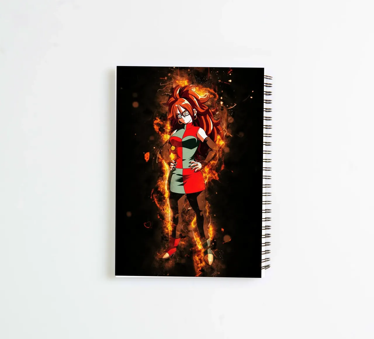 Androide 21 spiral notebook by Neonartstudio