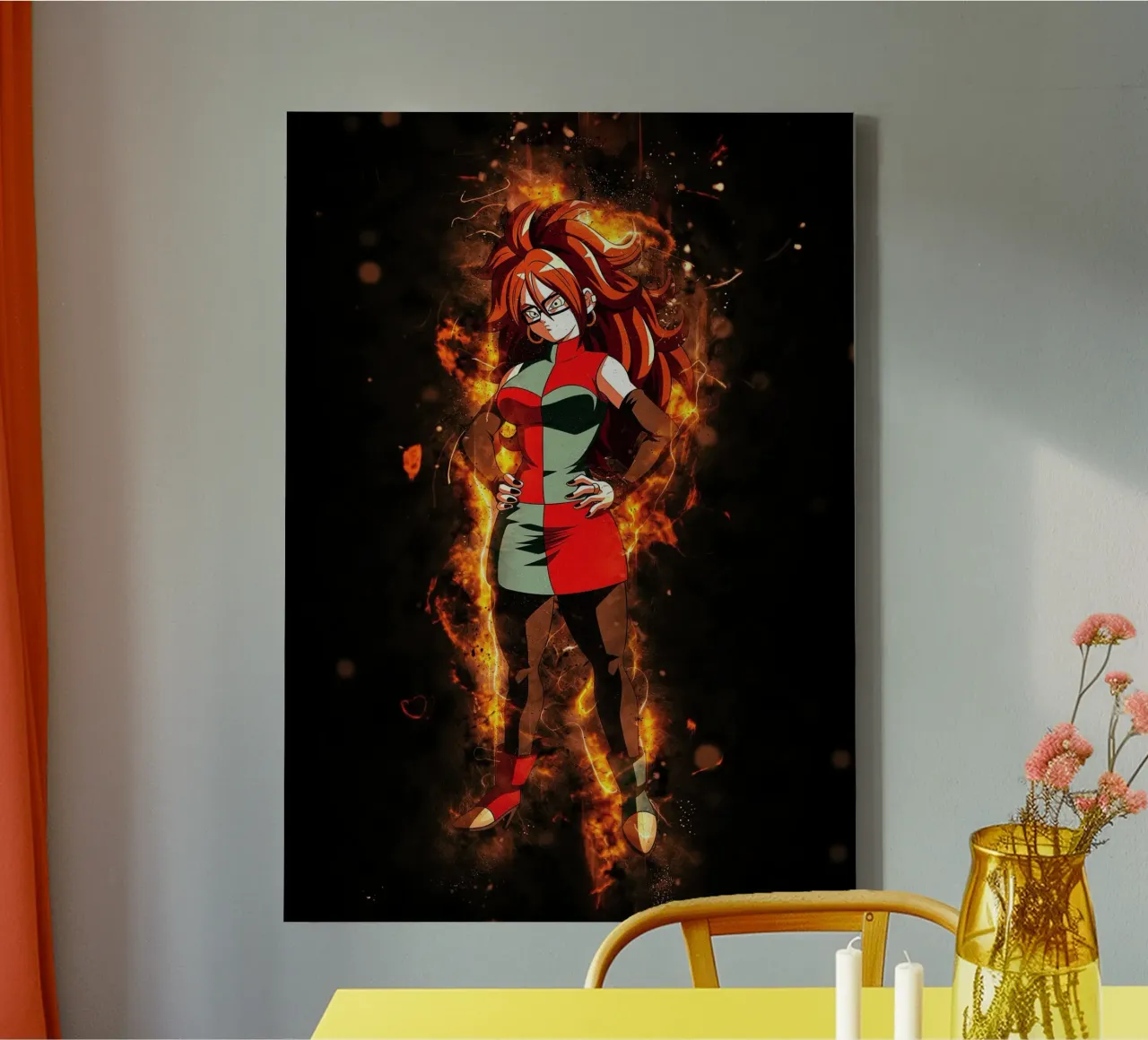 Androide 21 tela con Cornice a cassetta da Neonartstudio