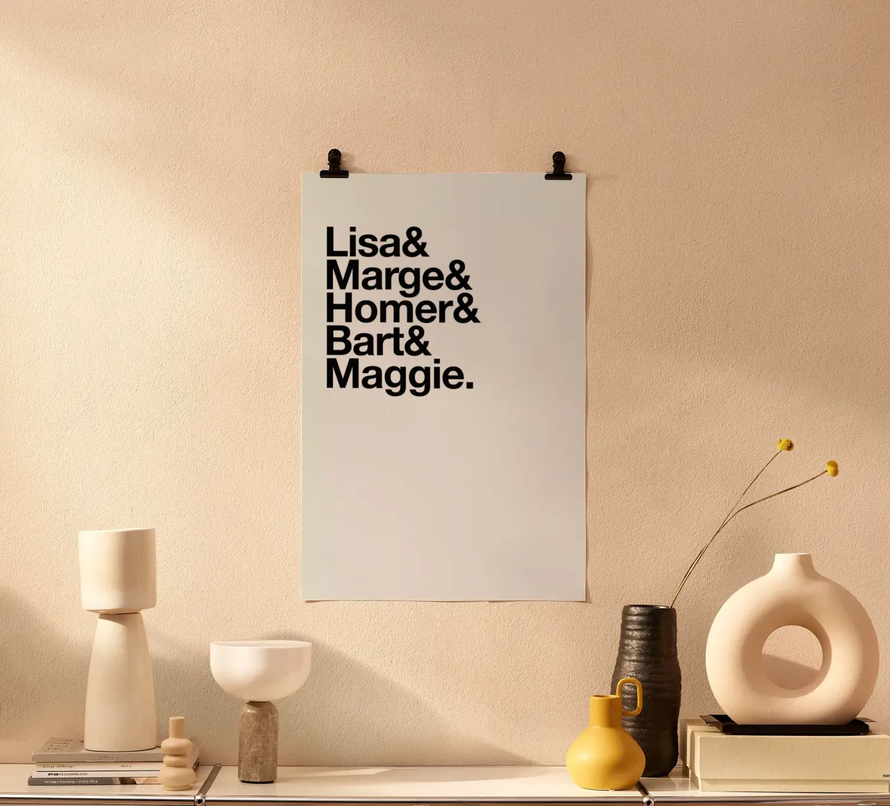 Yellow Heroes poster con telaio in plastica da Studio One