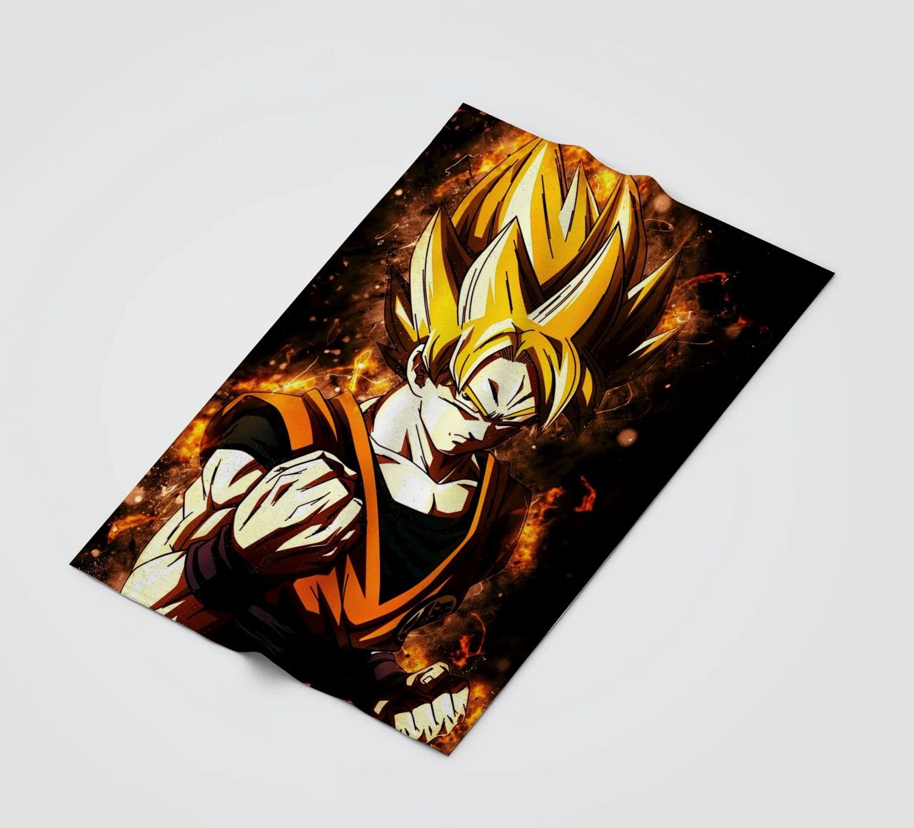 Back To The Classic. Goku SSJ coperta in pile da Neonartstudio