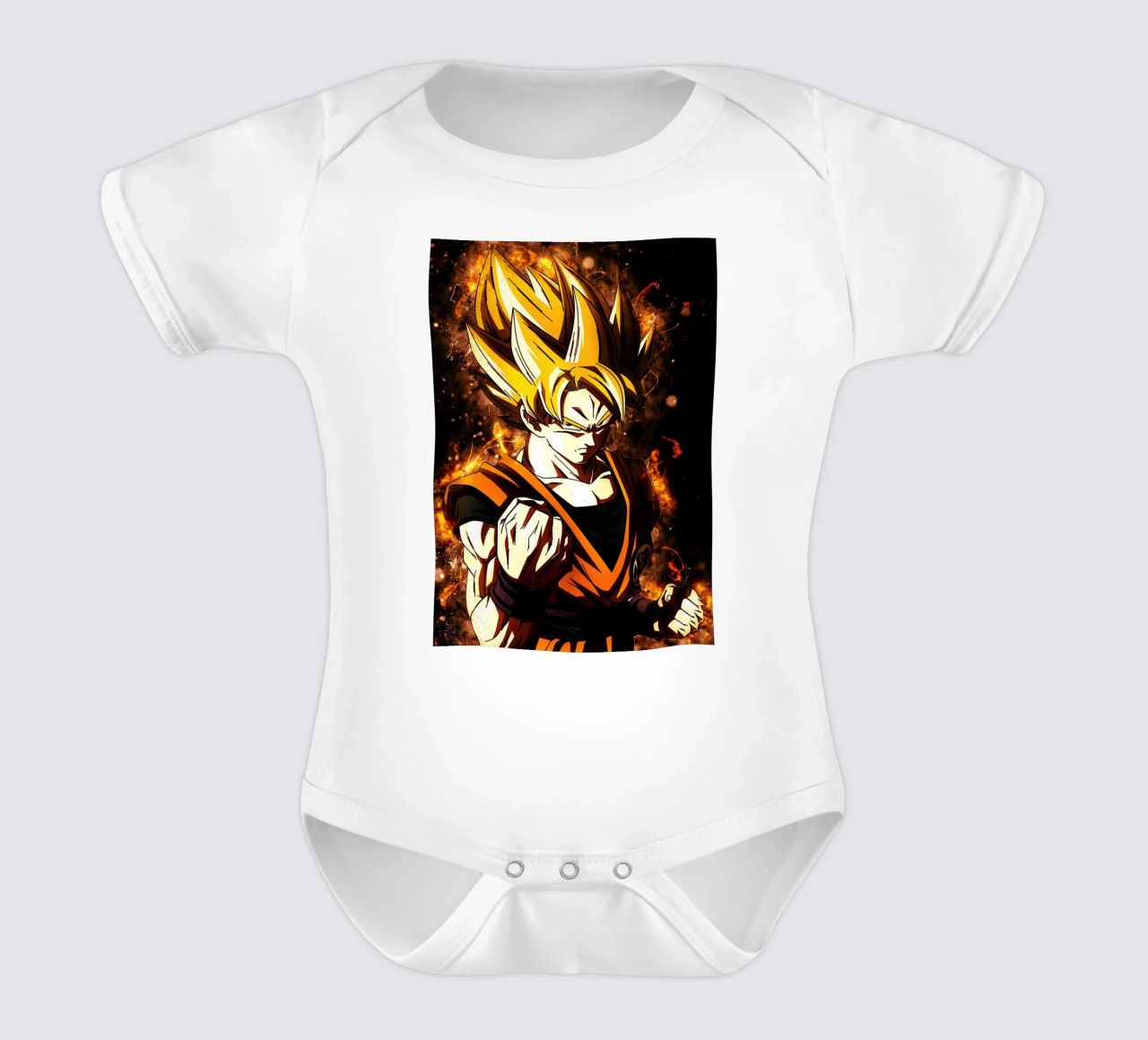 Back To The Classic. Goku SSJ body neonato maniche corte da Neonartstudio