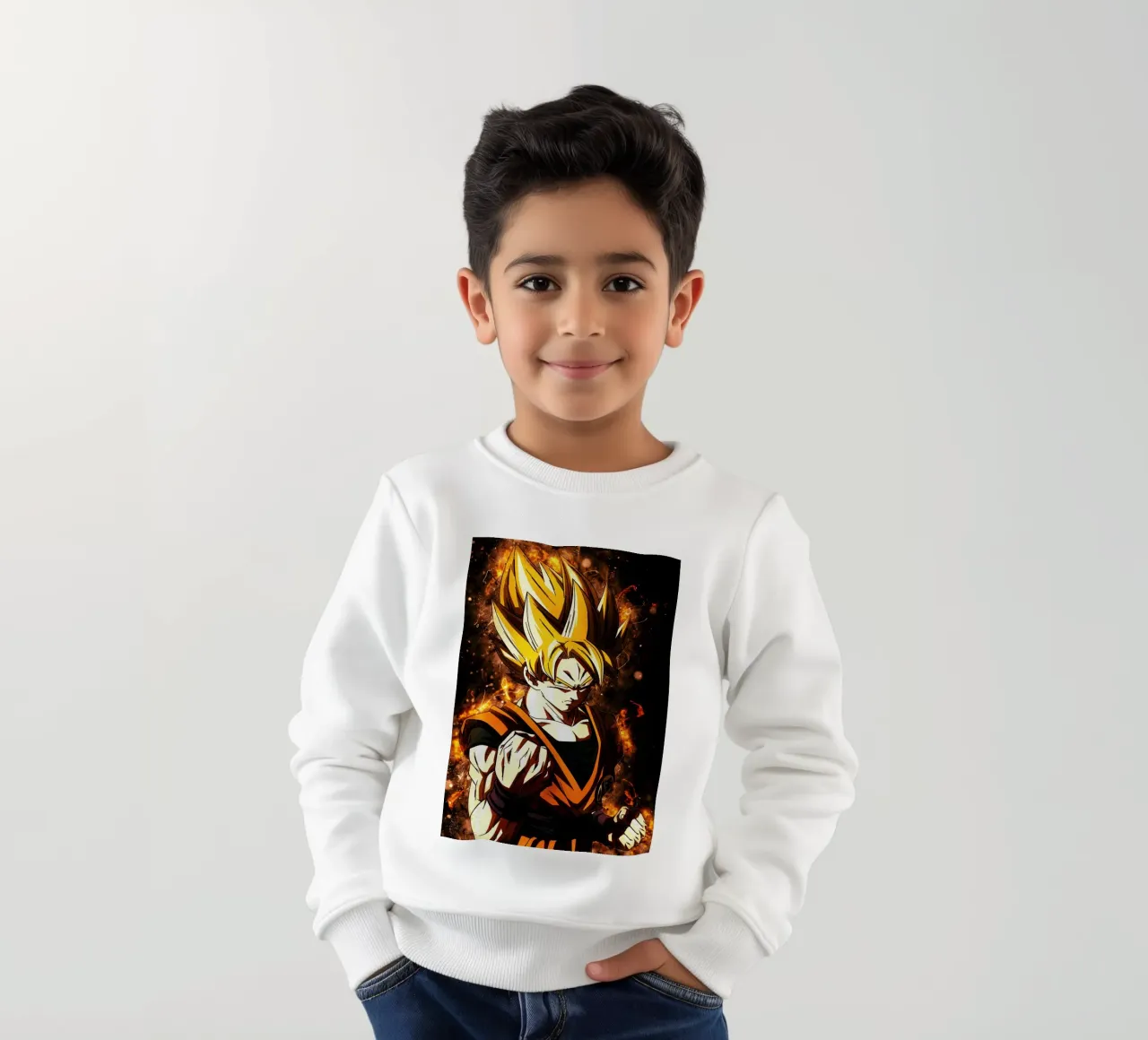 Back To The Classic. Goku SSJ sudadera para niño de Neonartstudio
