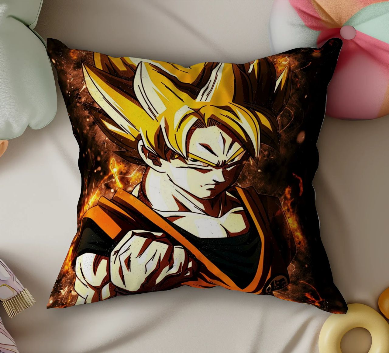Back To The Classic. Goku SSJ cuscino da Neonartstudio