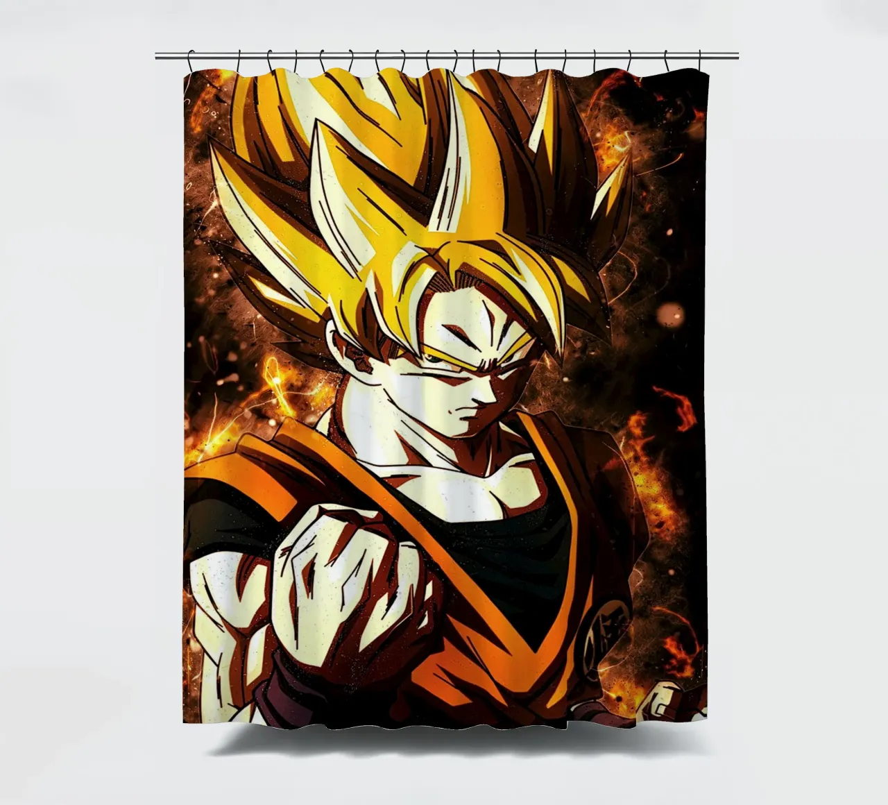 Back To The Classic. Goku SSJ tenda da doccia da Neonartstudio