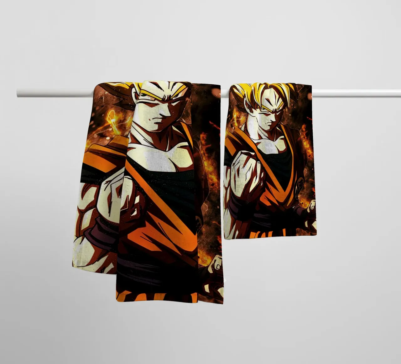 Back To The Classic. Goku SSJ asciugamano da bagno da Neonartstudio