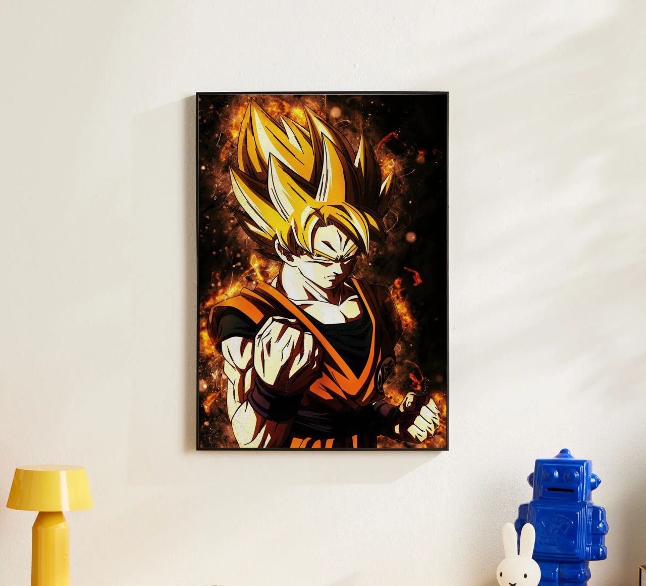 Back To The Classic. Goku SSJ alluminio dibond da Neonartstudio