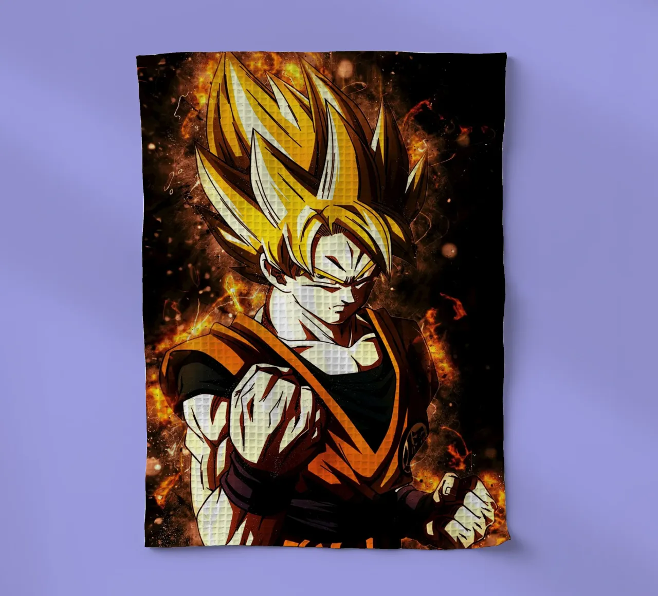 Back To The Classic. Goku SSJ paño de cocina de Neonartstudio
