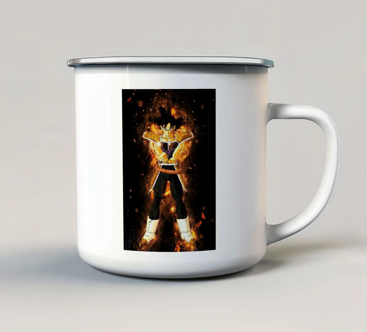 Bardock tazza in smalto da Neonartstudio