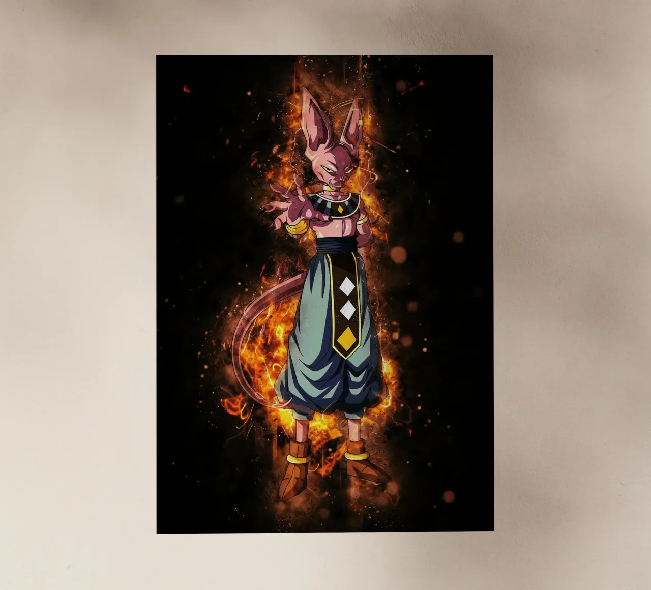 Beerus pellicola backlit da Neonartstudio