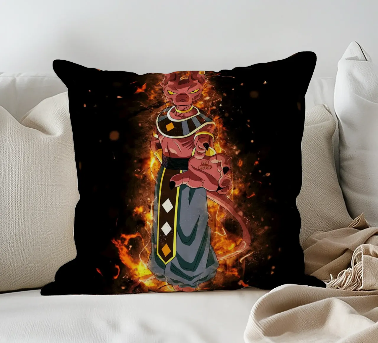 Beerus cuscino da Neonartstudio