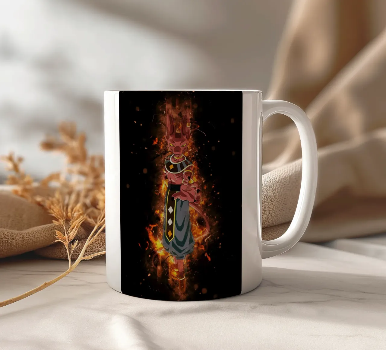 Beerus tazza in ceramica da Neonartstudio
