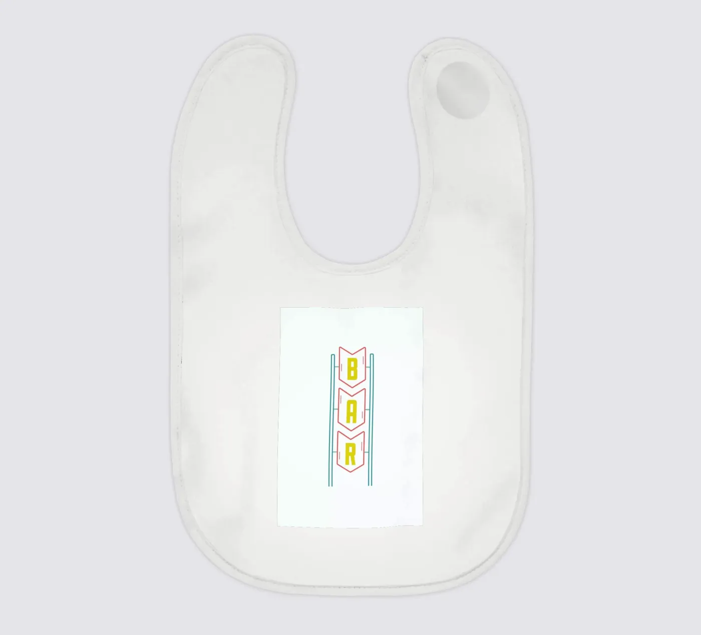 Bar baby bib by Dean Smith