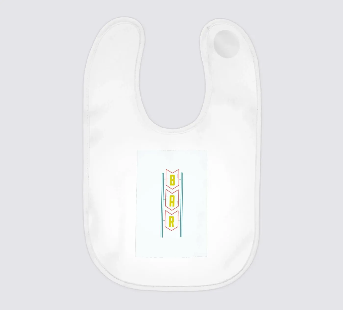 Bar baby bib by Dean Smith