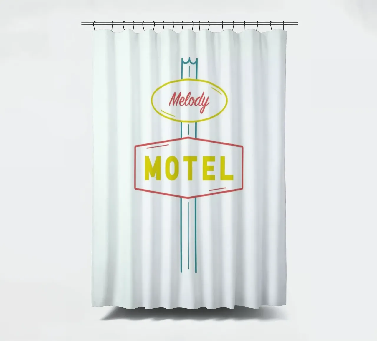 Motel shower curtain by Dean Smith