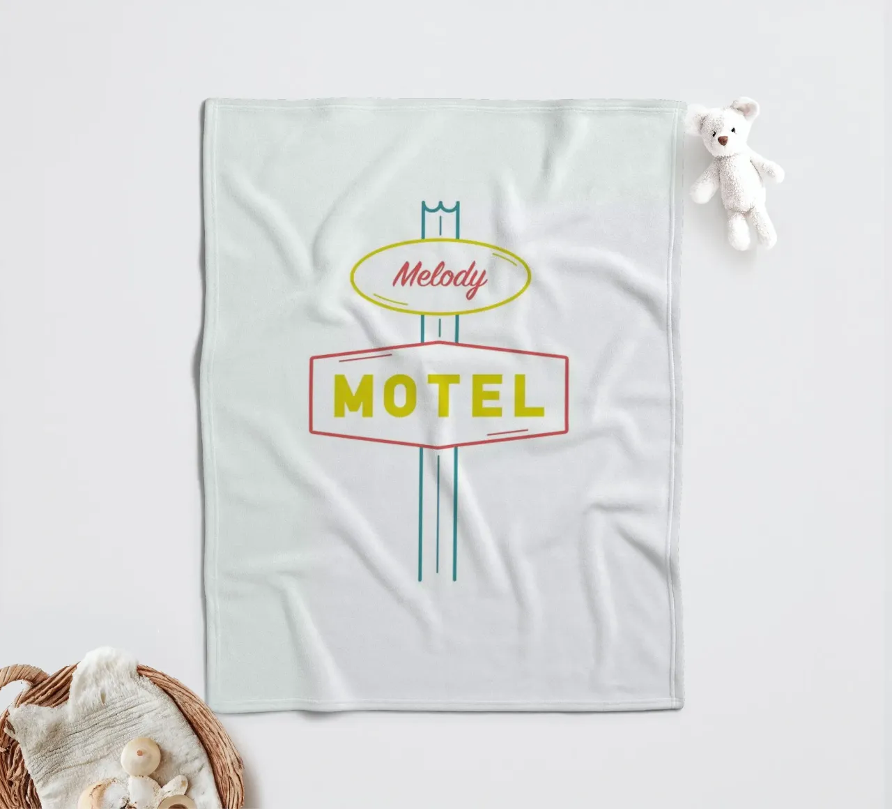 Motel fleece blanket by Dean Smith