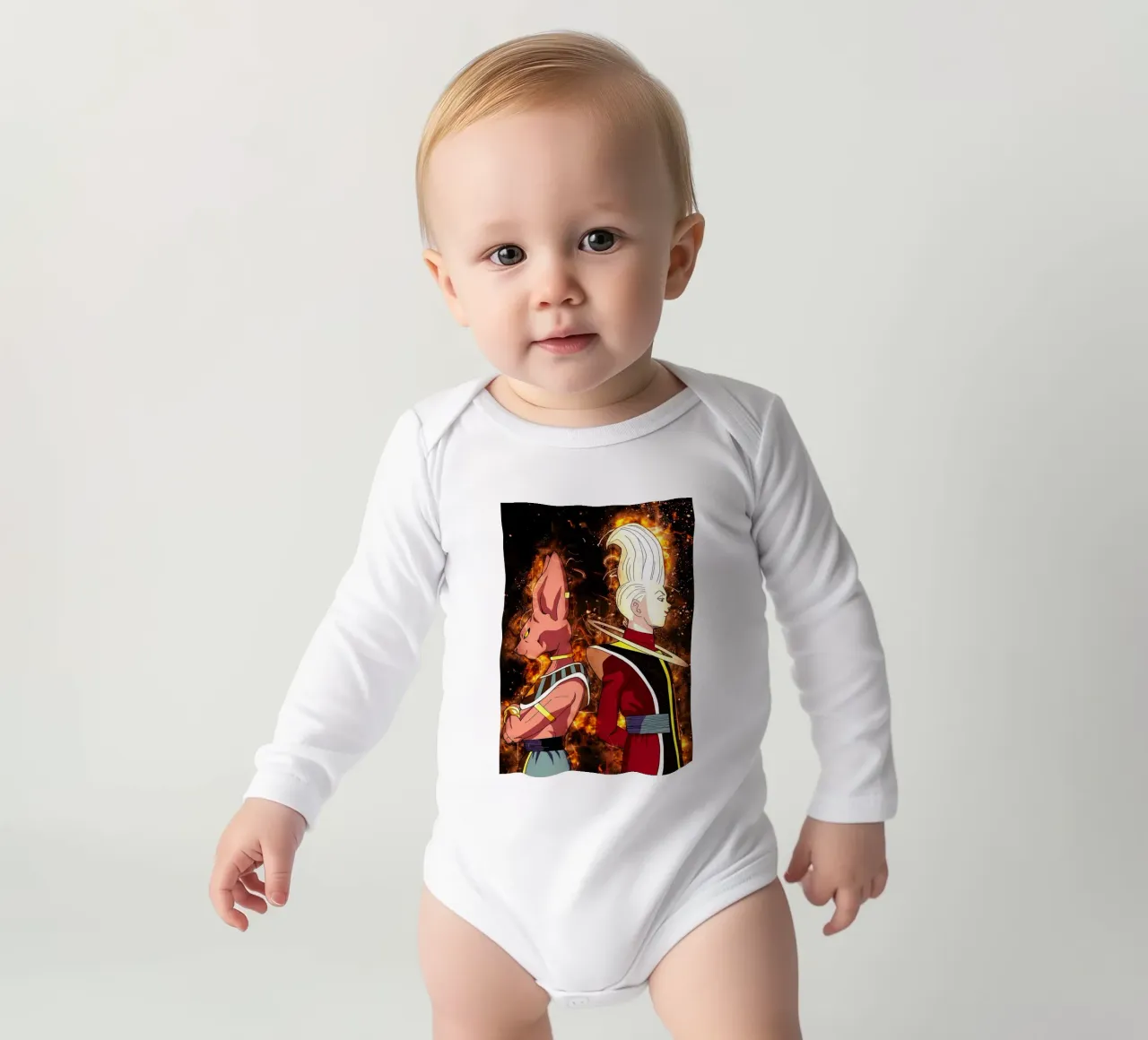 Bills y Whis FNF long-sleeve baby romper by Neonartstudio