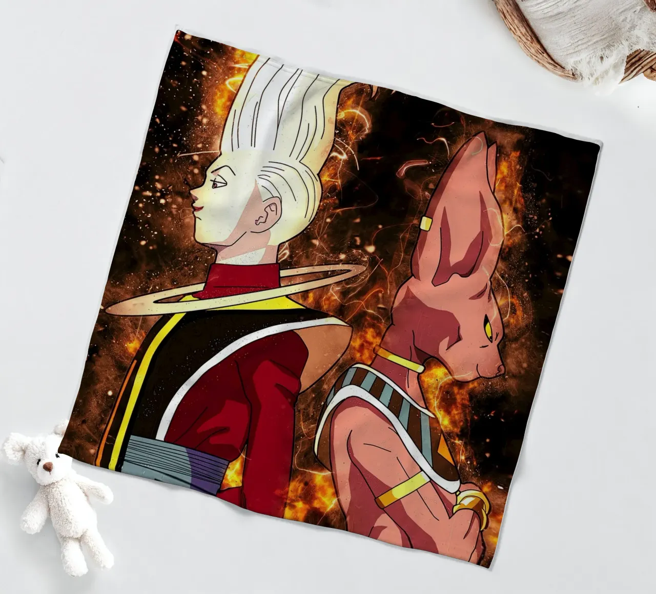 Bills y Whis FNF fleece blanket by Neonartstudio