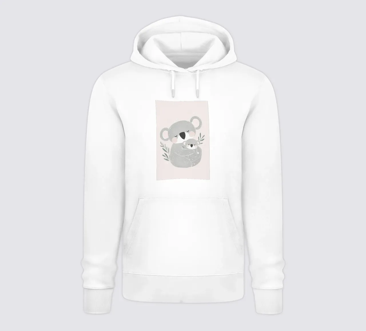 Koala & Joey, simpatica illustrazione di animali per la cameretta dei bambini felpa con cappuccio da Little Lola