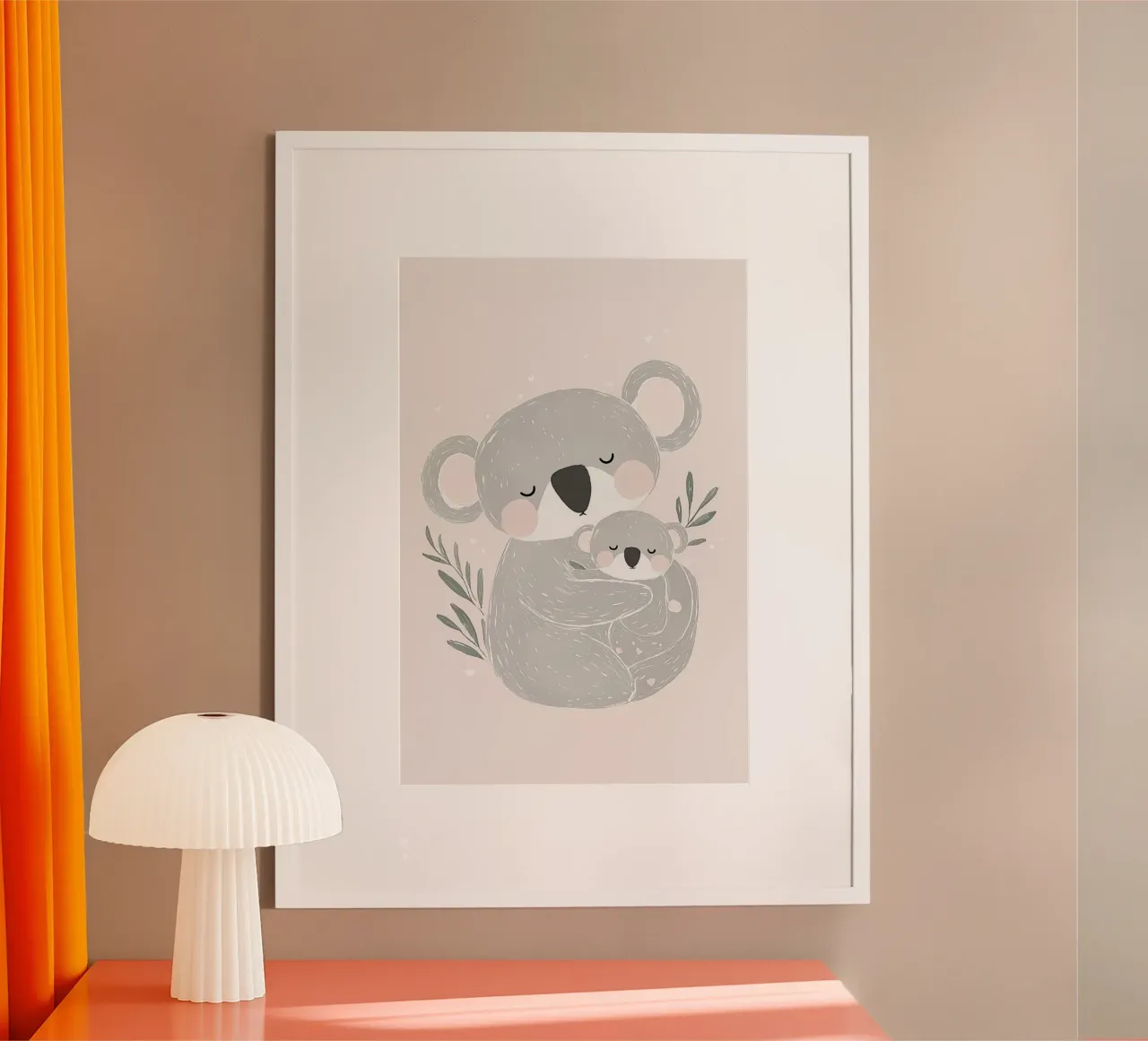 Koala & Joey, simpatica illustrazione di animali per la cameretta dei bambini carta hahnemühle da Little Lola