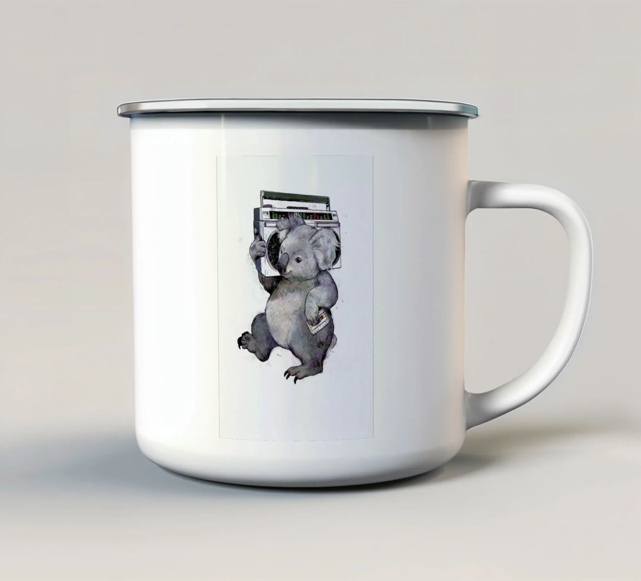 Koala tazza in smalto da Laura Graves