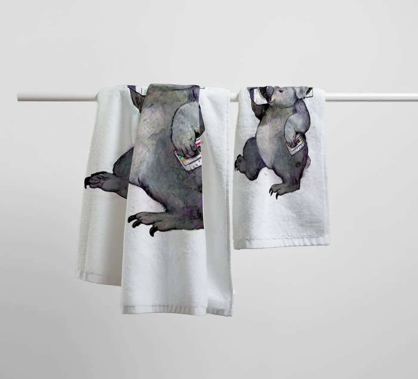 Koala badhanddoek van Laura Graves