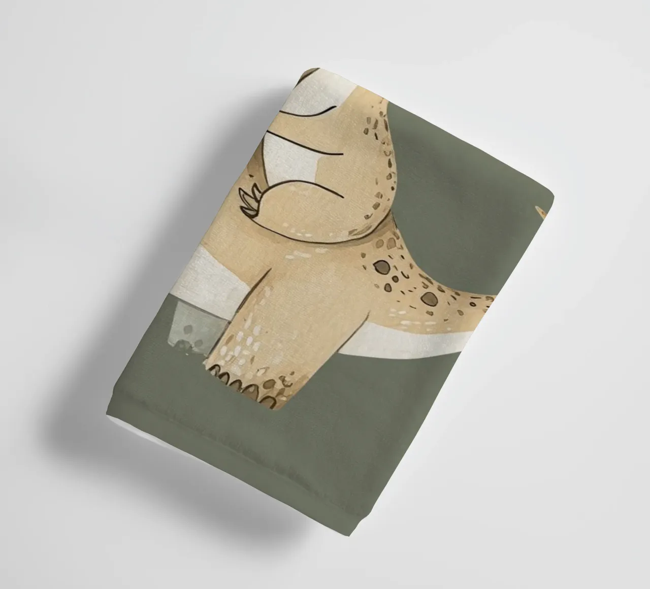 Illustrazione di dinosauri e covoni, stampa per l'asilo nido asciugamano da bagno da Little Lola