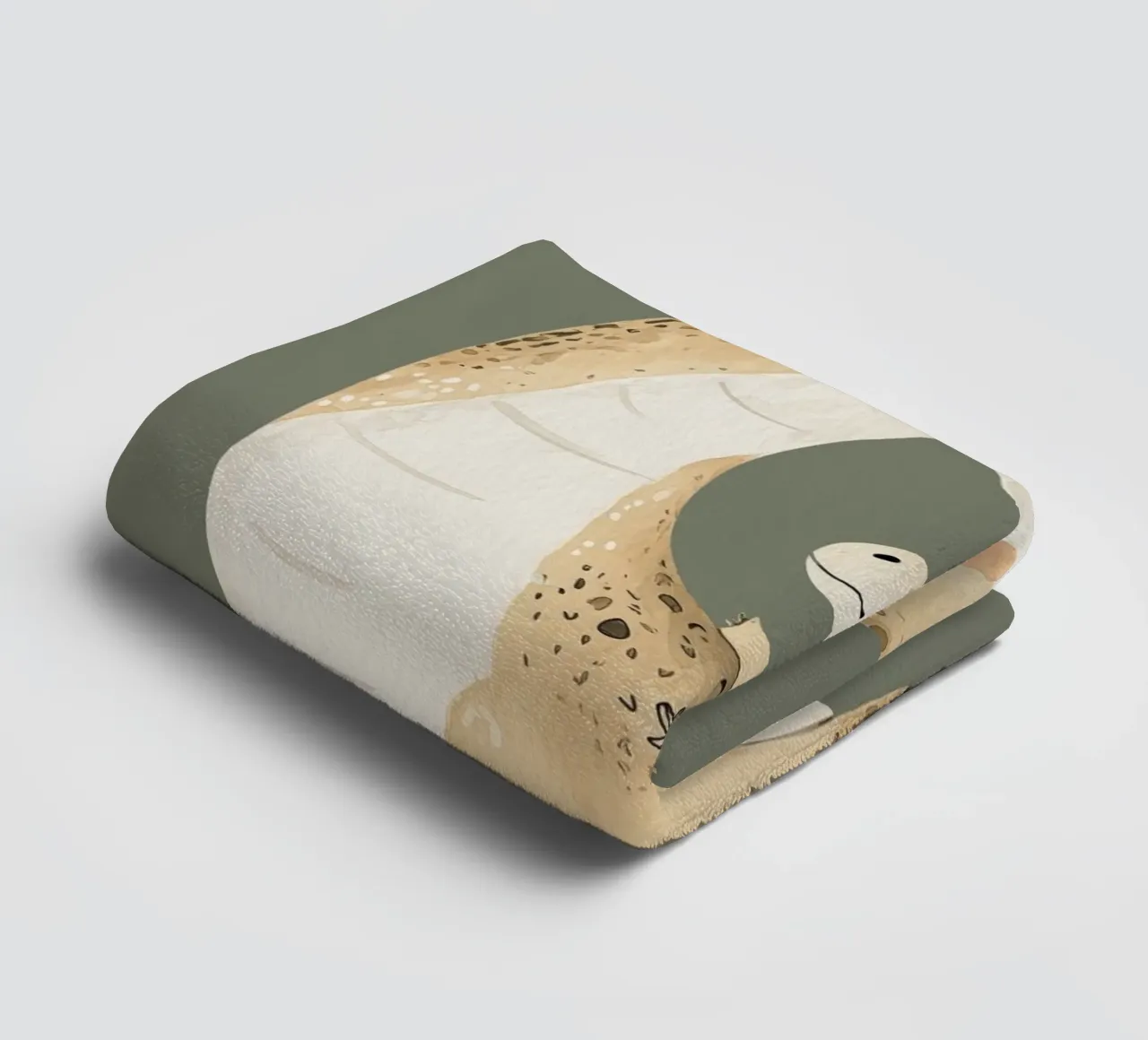 Illustrazione di dinosauri e covoni, stampa per l'asilo nido asciugamano da bagno da Little Lola