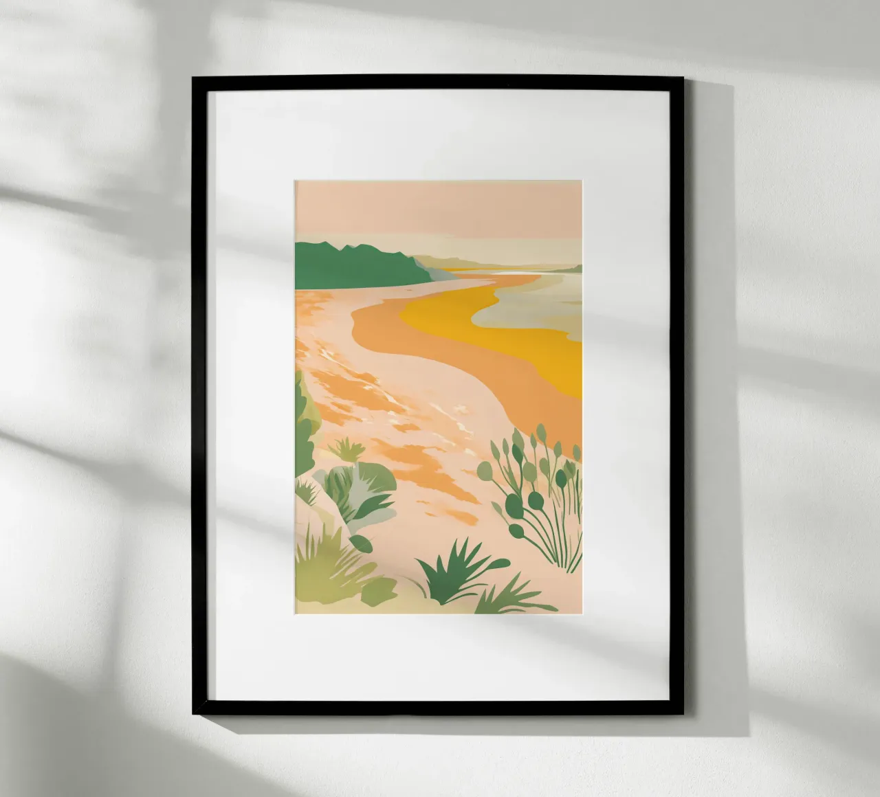 Spiaggia infinita e pastello - Paesaggio marittimo carta hahnemühle da Autofocus
