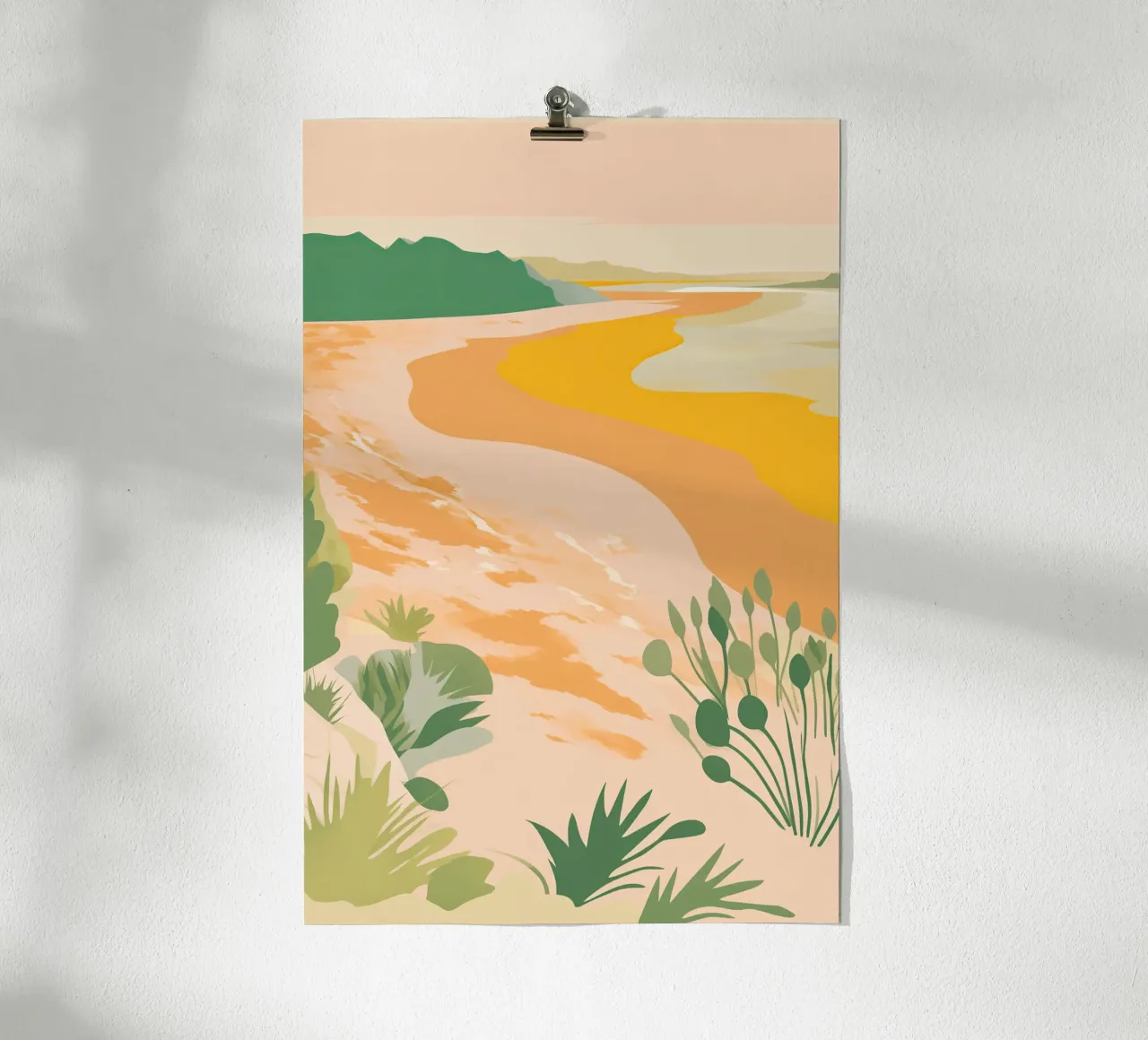 Spiaggia infinita e pastello - Paesaggio marittimo carta hahnemühle da Autofocus