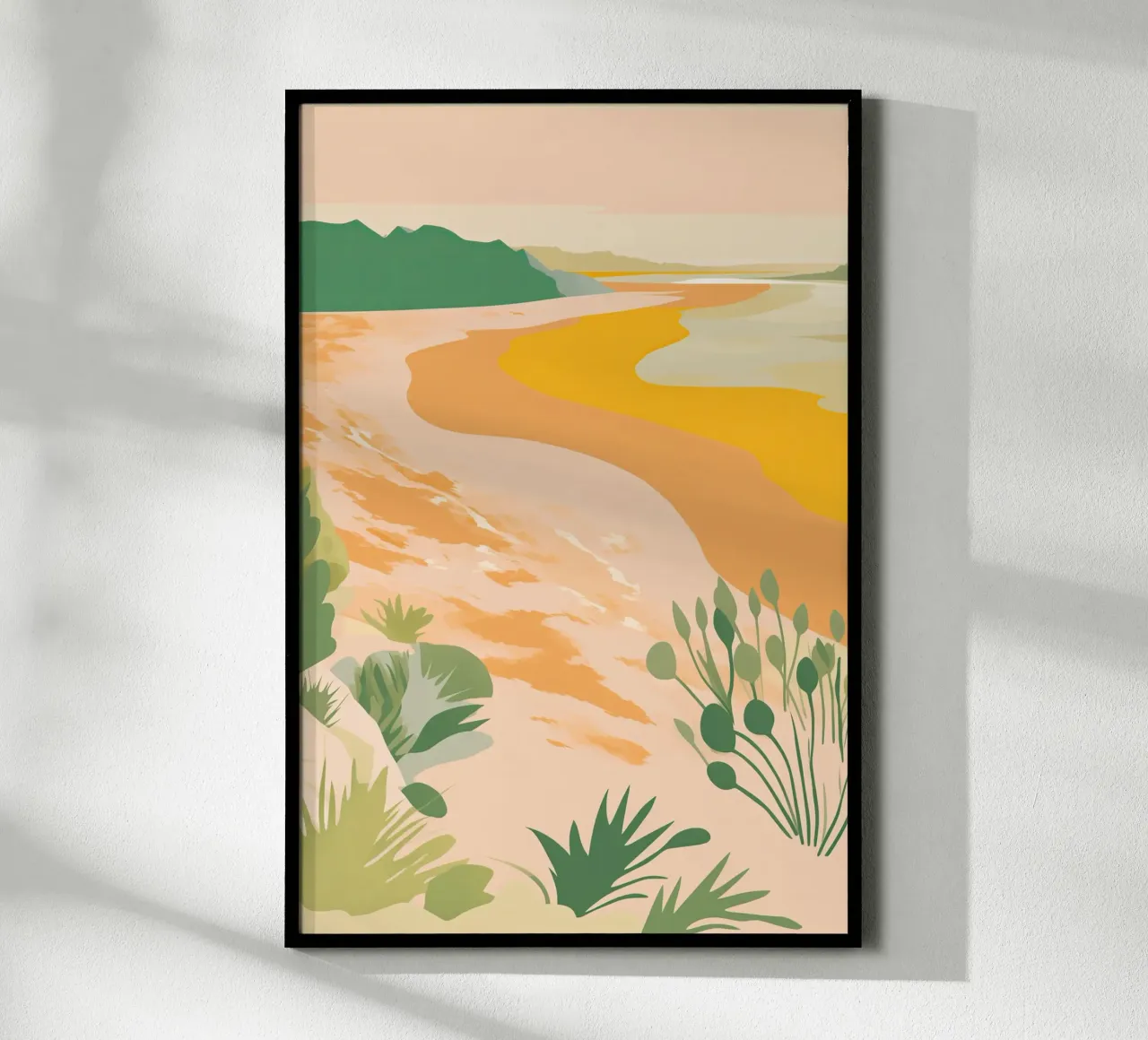 Spiaggia infinita e pastello - Paesaggio marittimo carta hahnemühle da Autofocus
