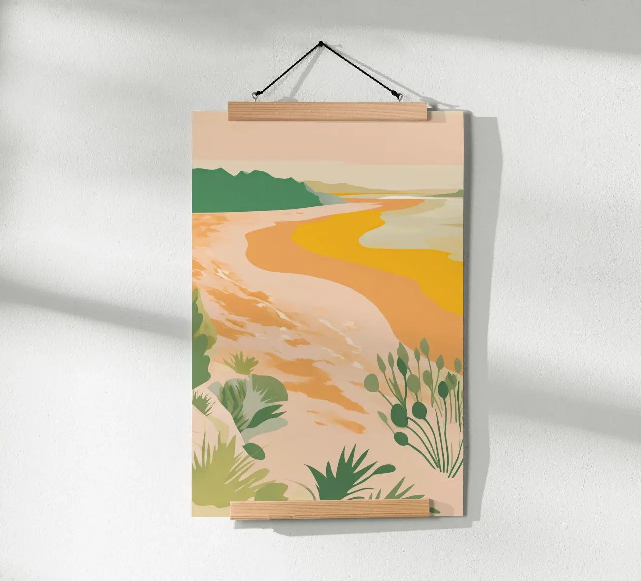 Spiaggia infinita e pastello - Paesaggio marittimo carta hahnemühle da Autofocus
