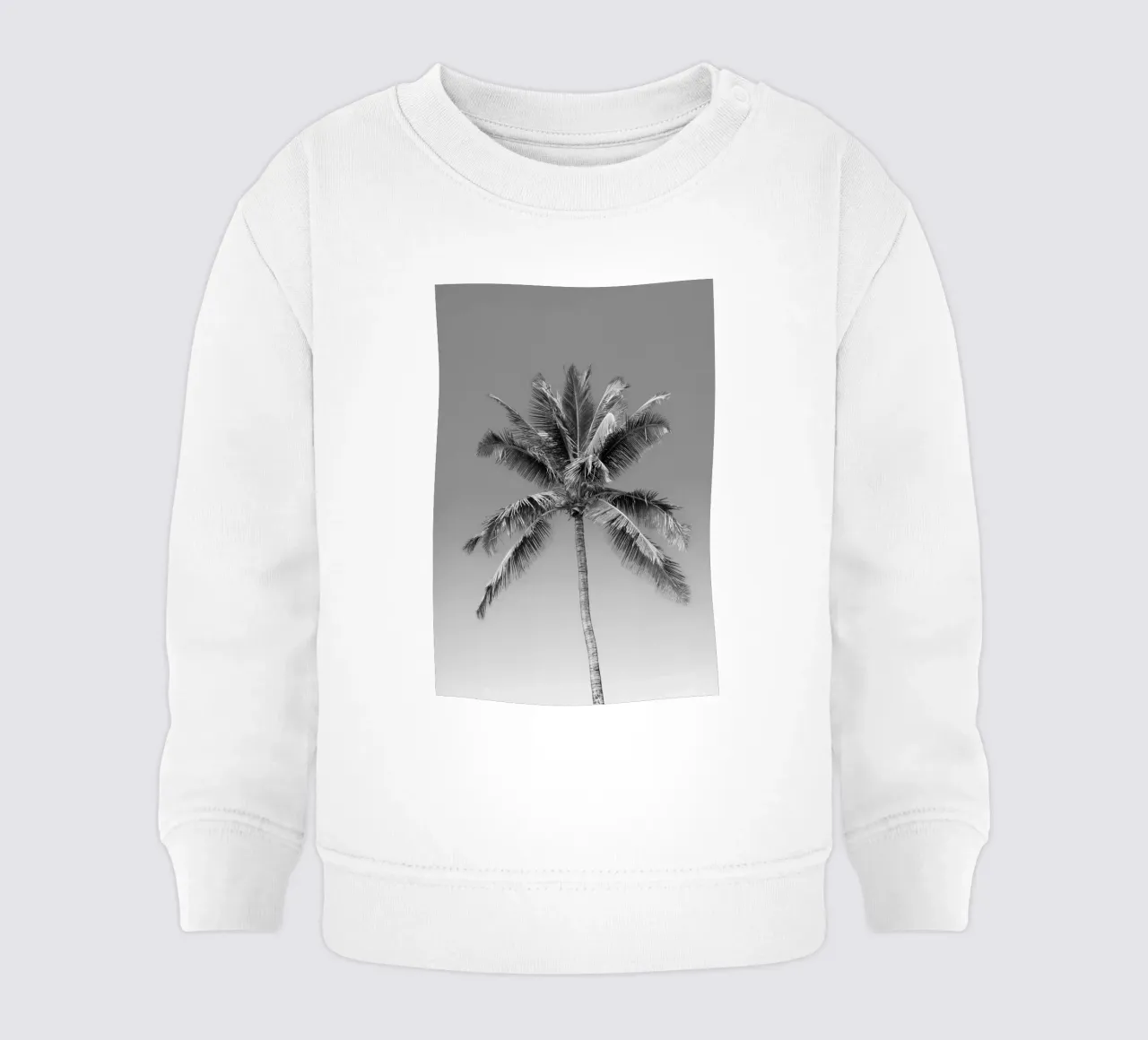 Black and white palm tree baby sweatshirt by Léa Lefebvre Photography