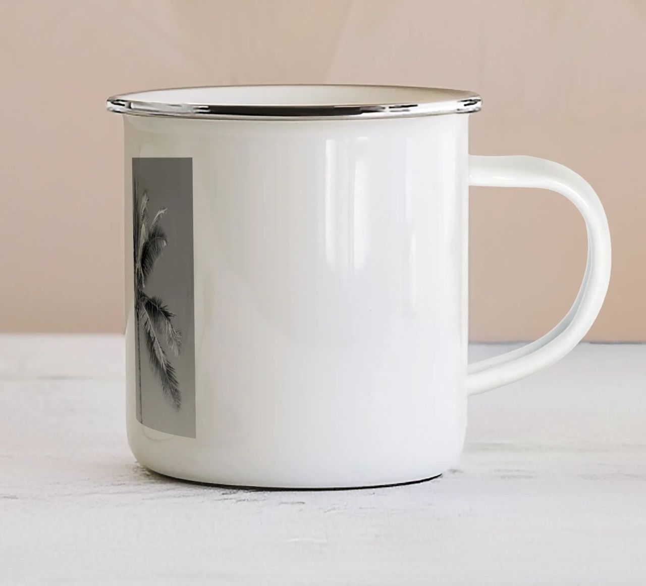 Palma in bianco e nero tazza in smalto da Léa Lefebvre Photography